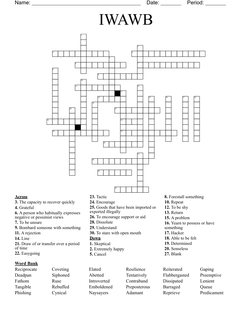 IWAWB Crossword