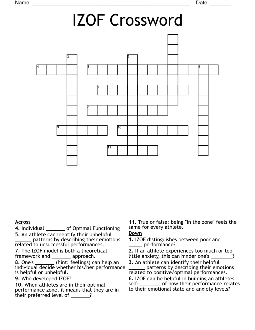 IZOF Crossword