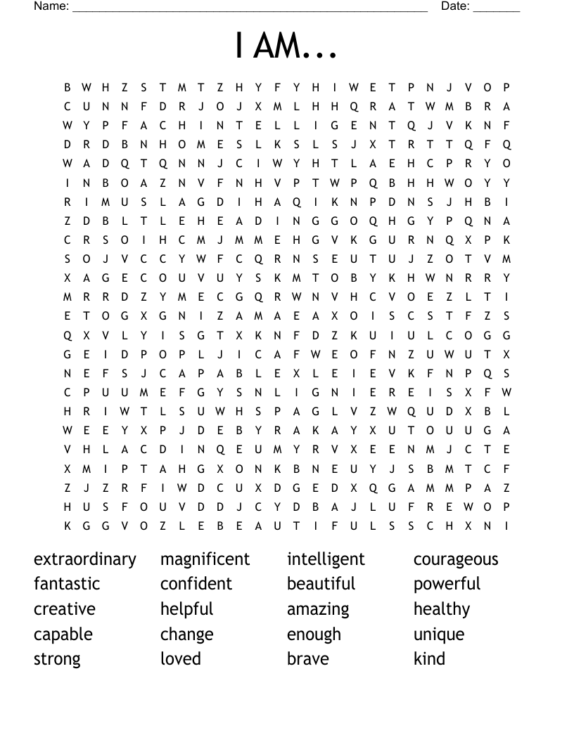 I AM... Word Search