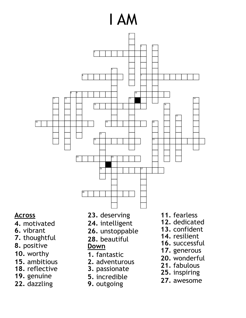 I AM Crossword