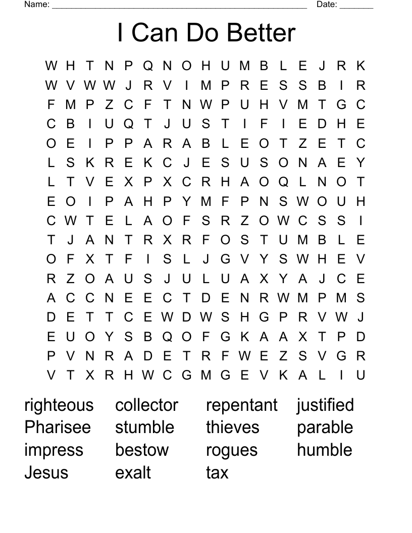I Can Do Better Word Search