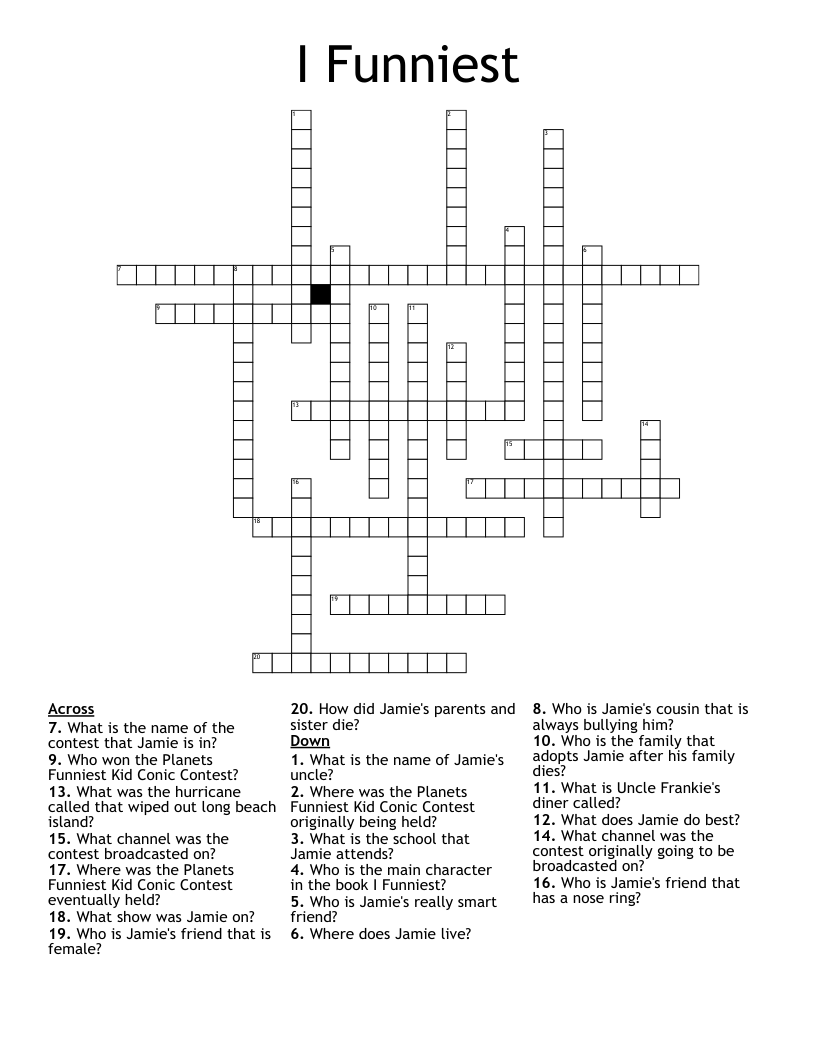 I Funniest Crossword