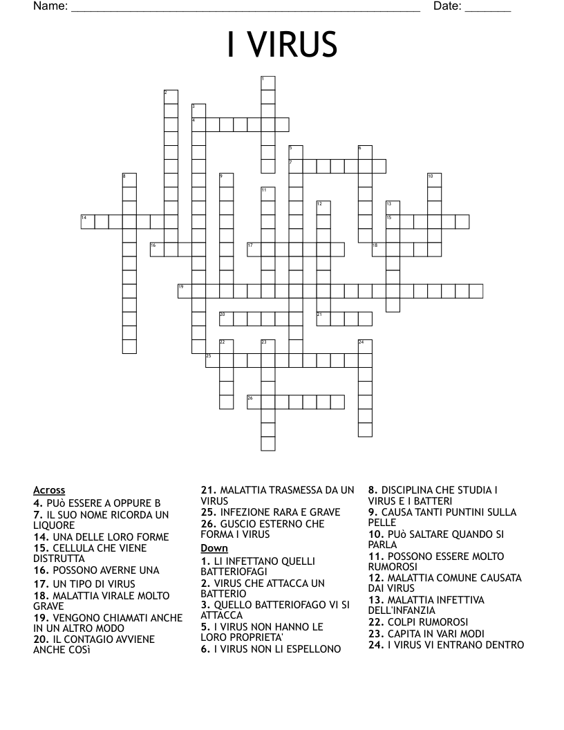 I VIRUS Crossword