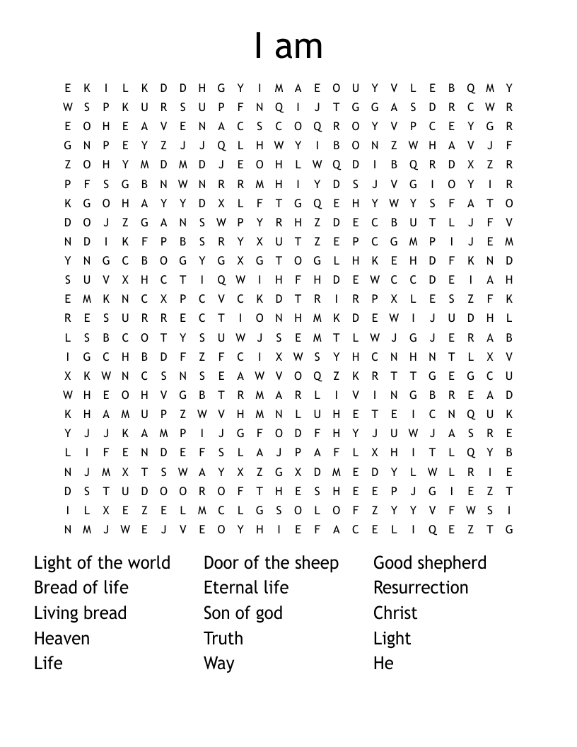 I am Word Search