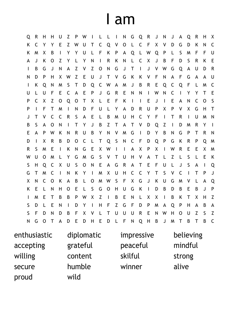 I am Word Search