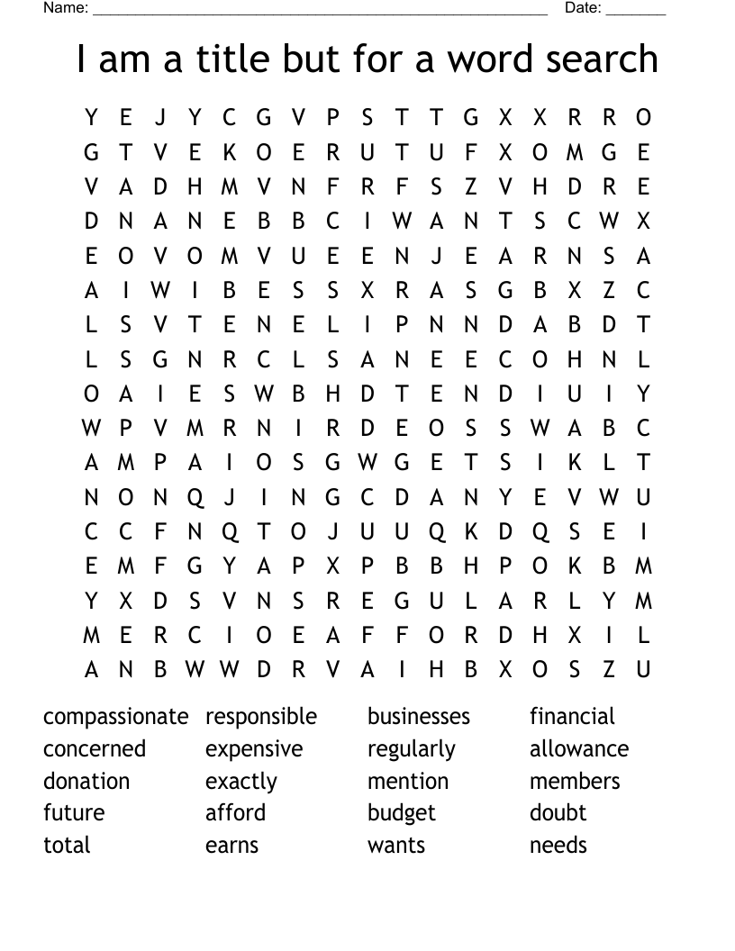 I am a title but for a word search
