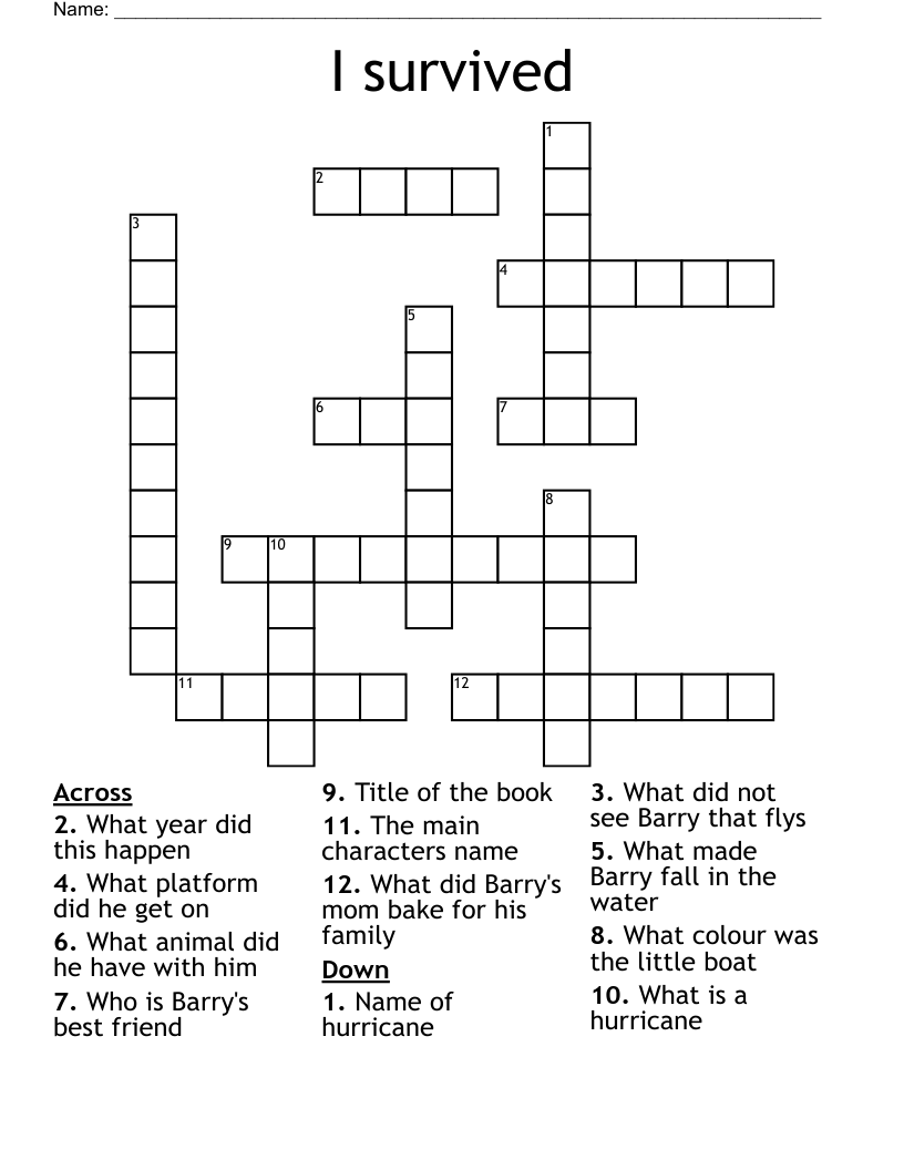 I survived  Crossword