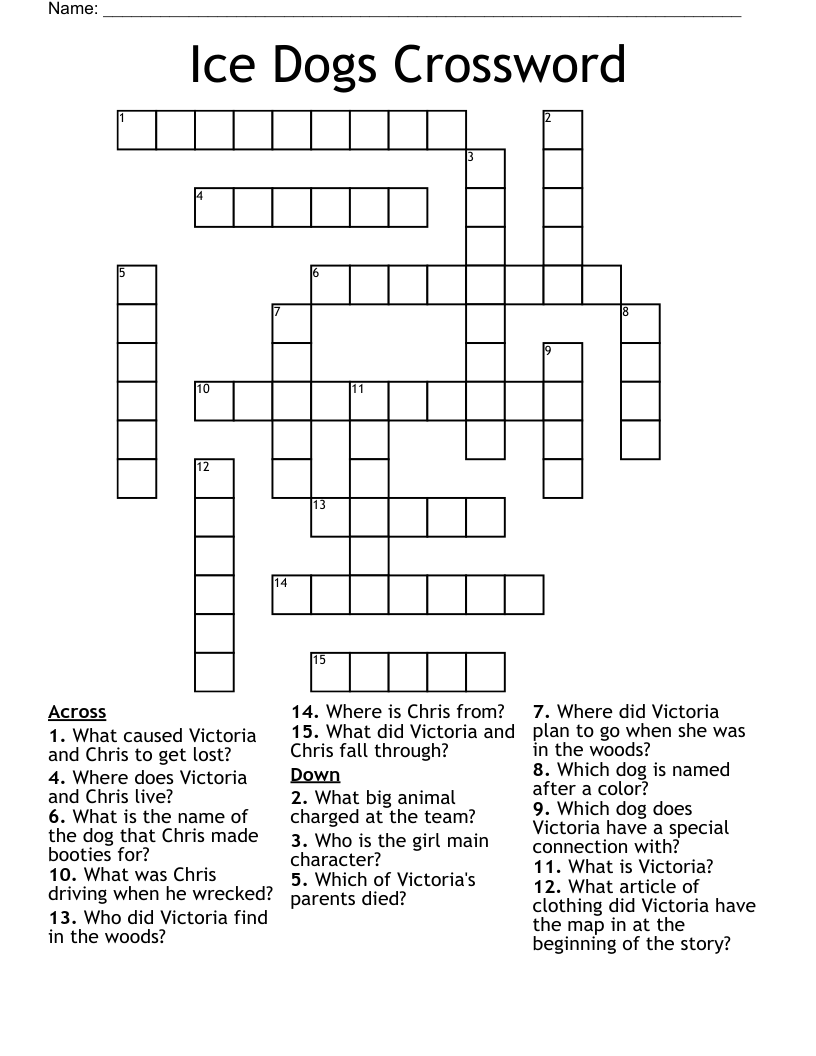 Ice Dogs Crossword