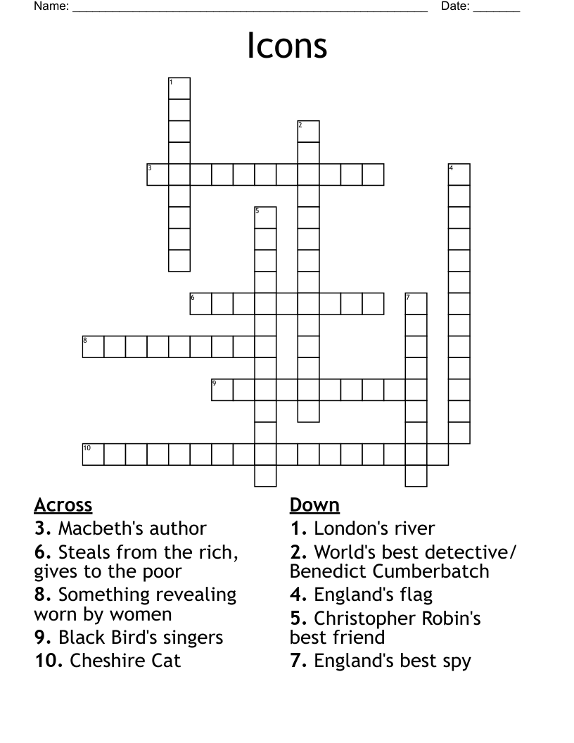Icons Crossword