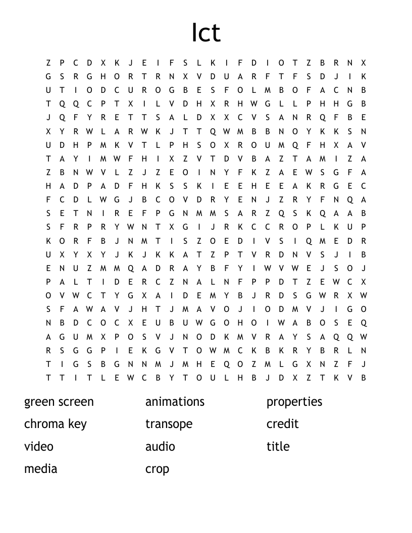 Ict  Word Search