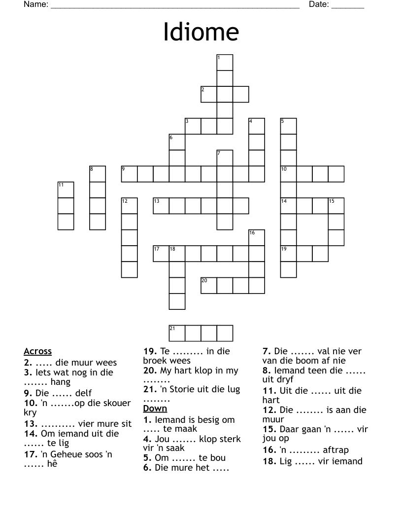 Idiome Crossword