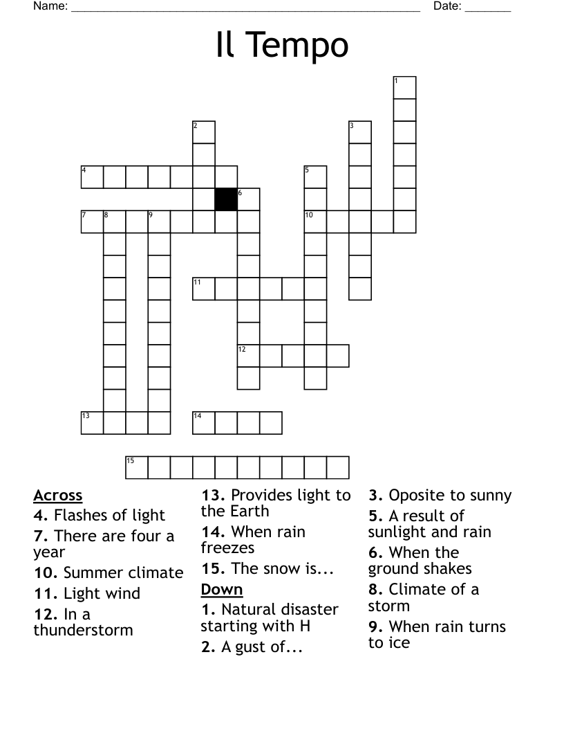 Il Tempo Crossword