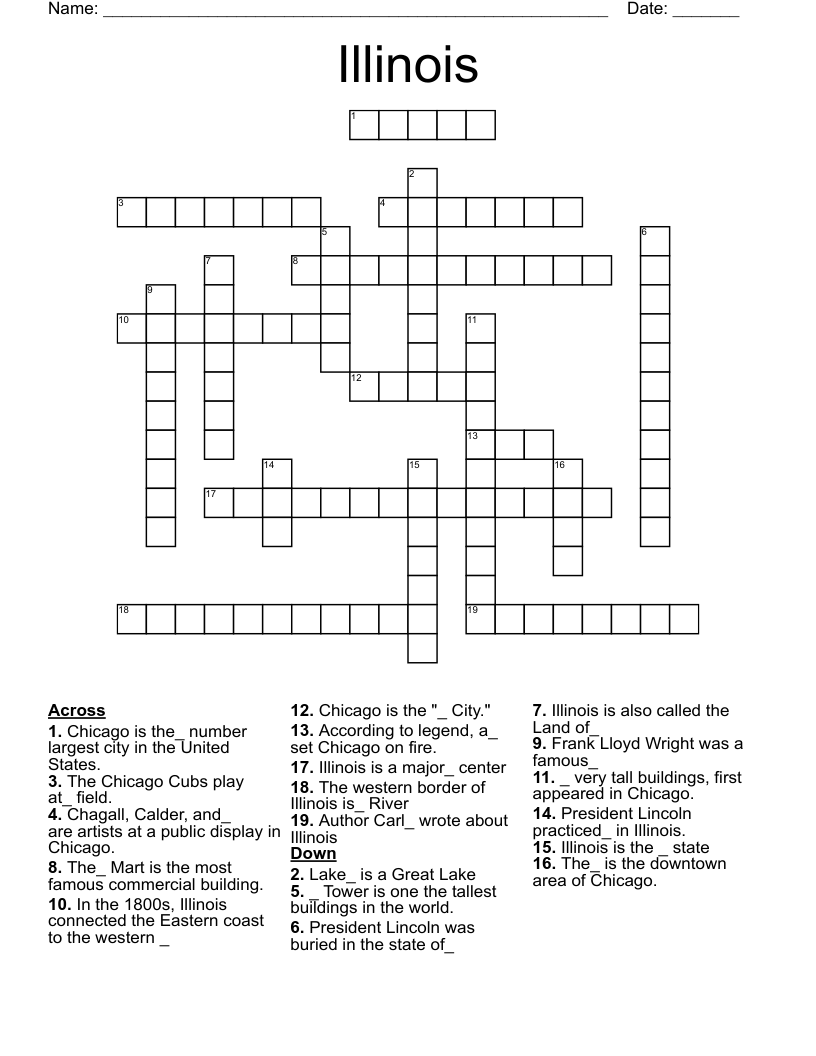 Illinois Crossword