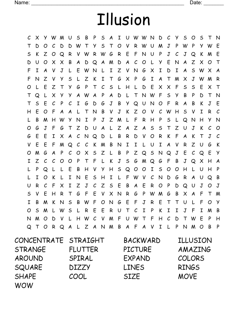 Illusion  Word Search