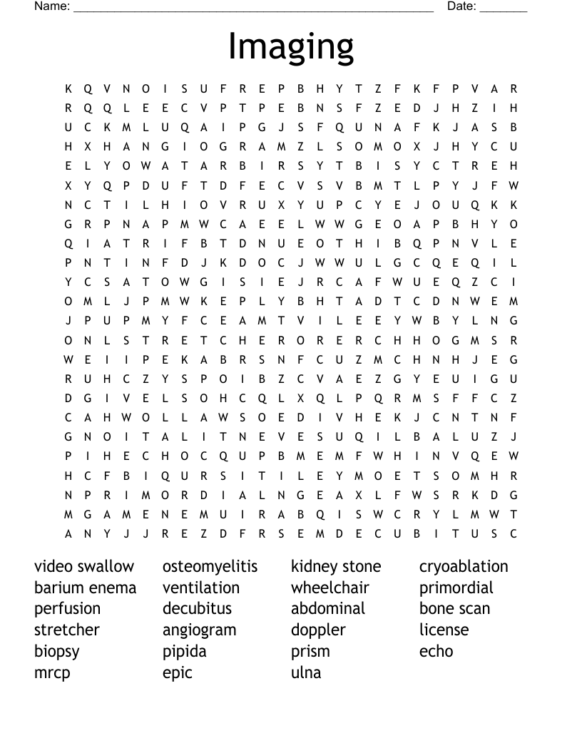 Imaging  Word Search