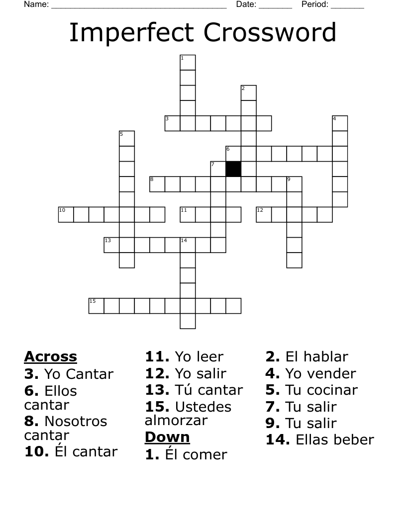 Imperfect Crossword 