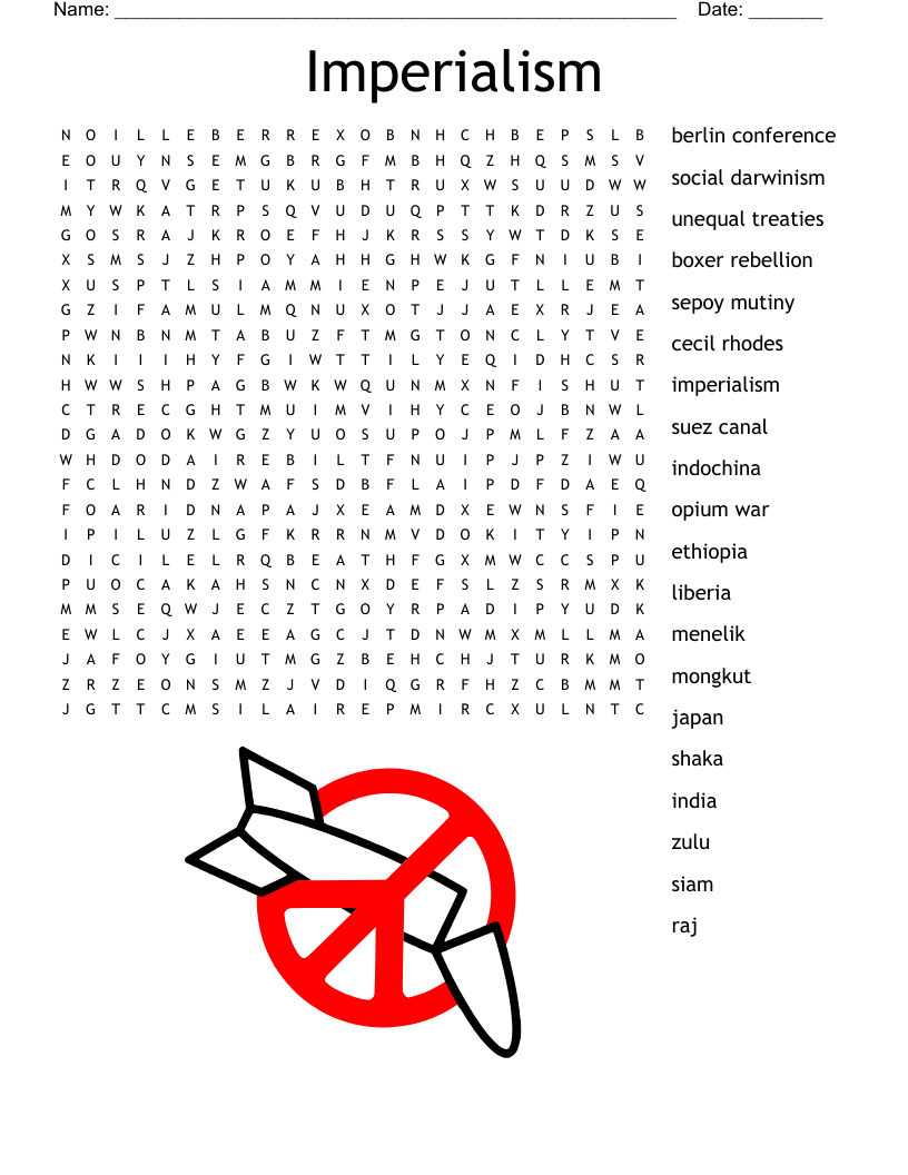 Imperialism Word Search