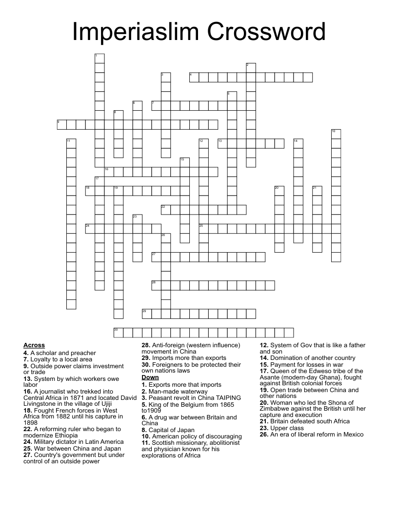 Imperiaslim Crossword