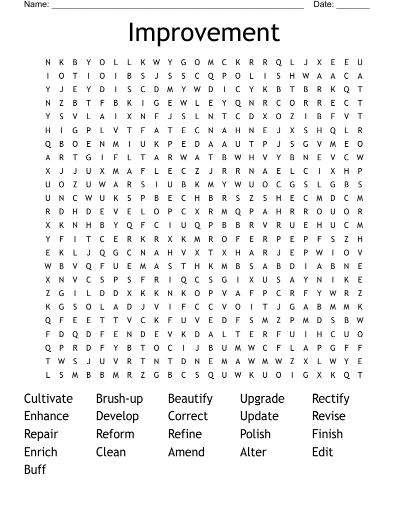 Improvement Word Search