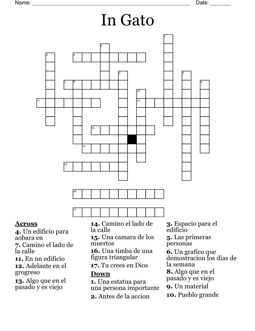 In Gato Crossword