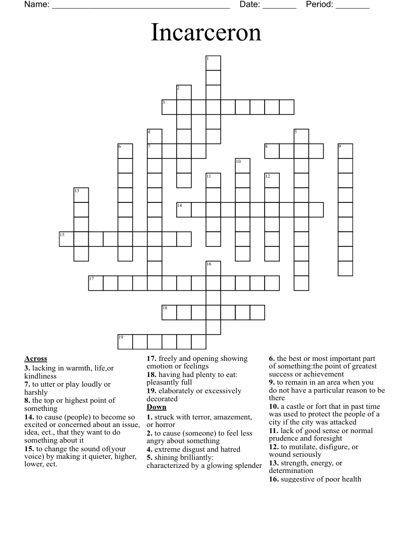 Incarceron  Crossword