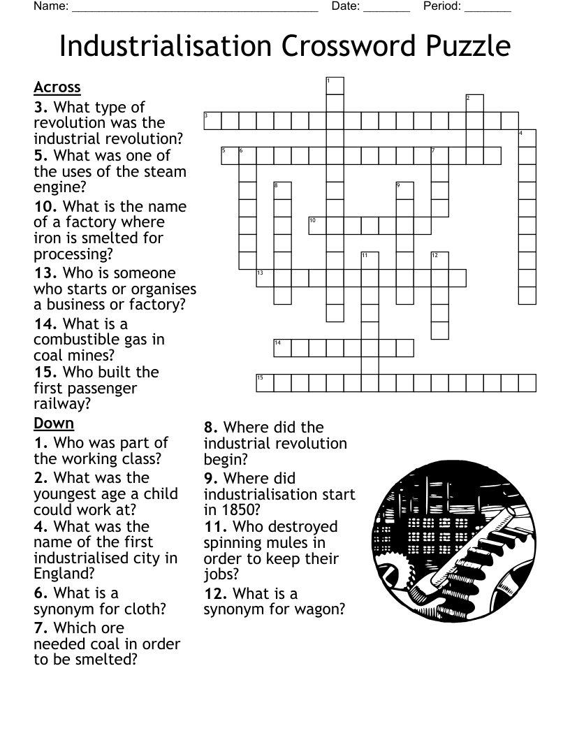Industrialisation Crossword Puzzle