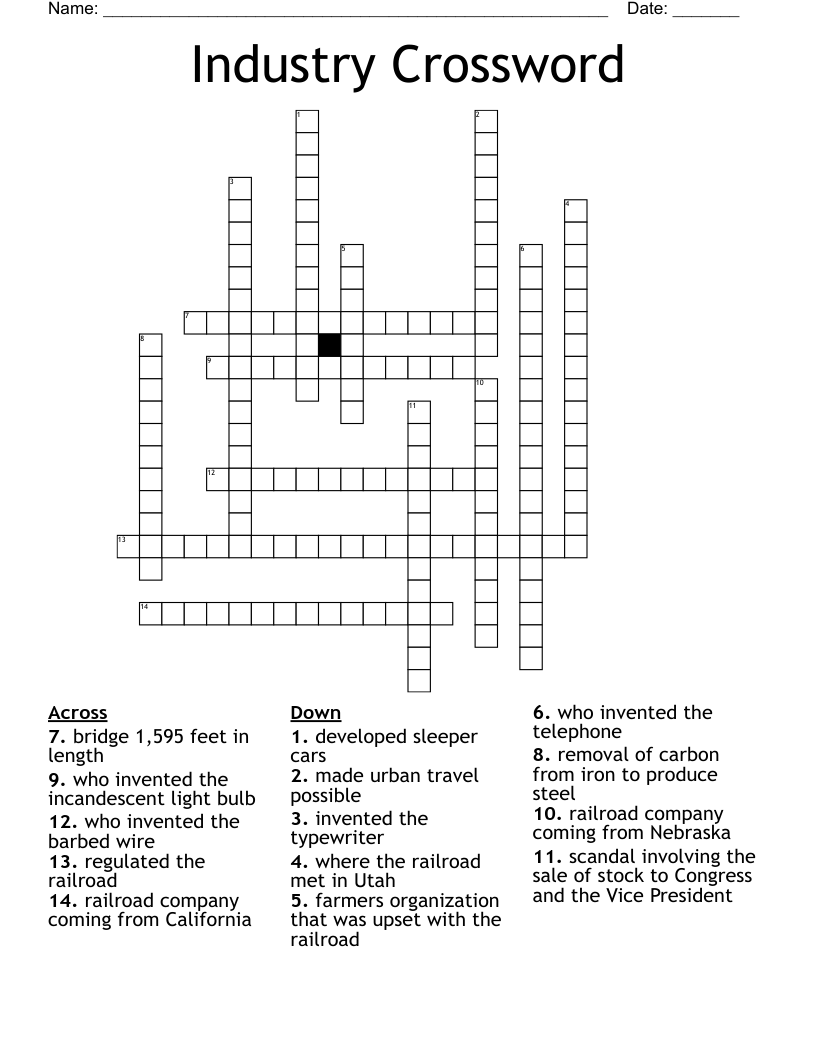 Industry Crossword