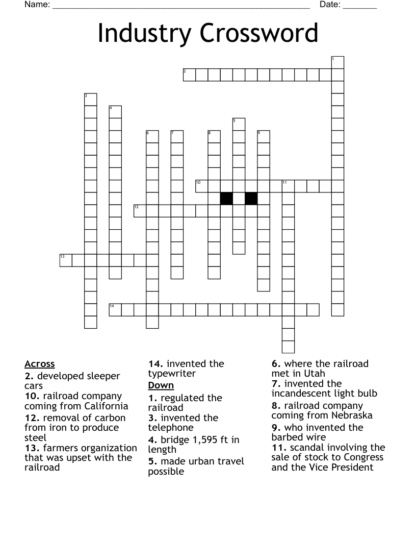 Industry Crossword