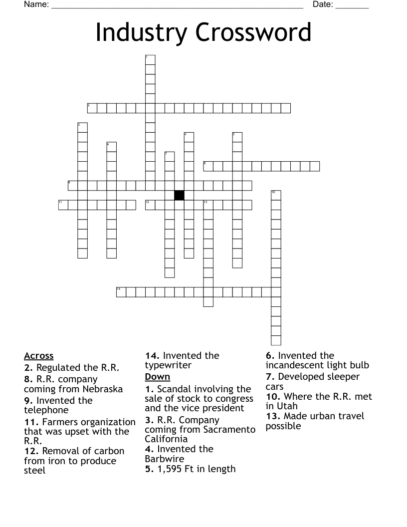 Industry Crossword