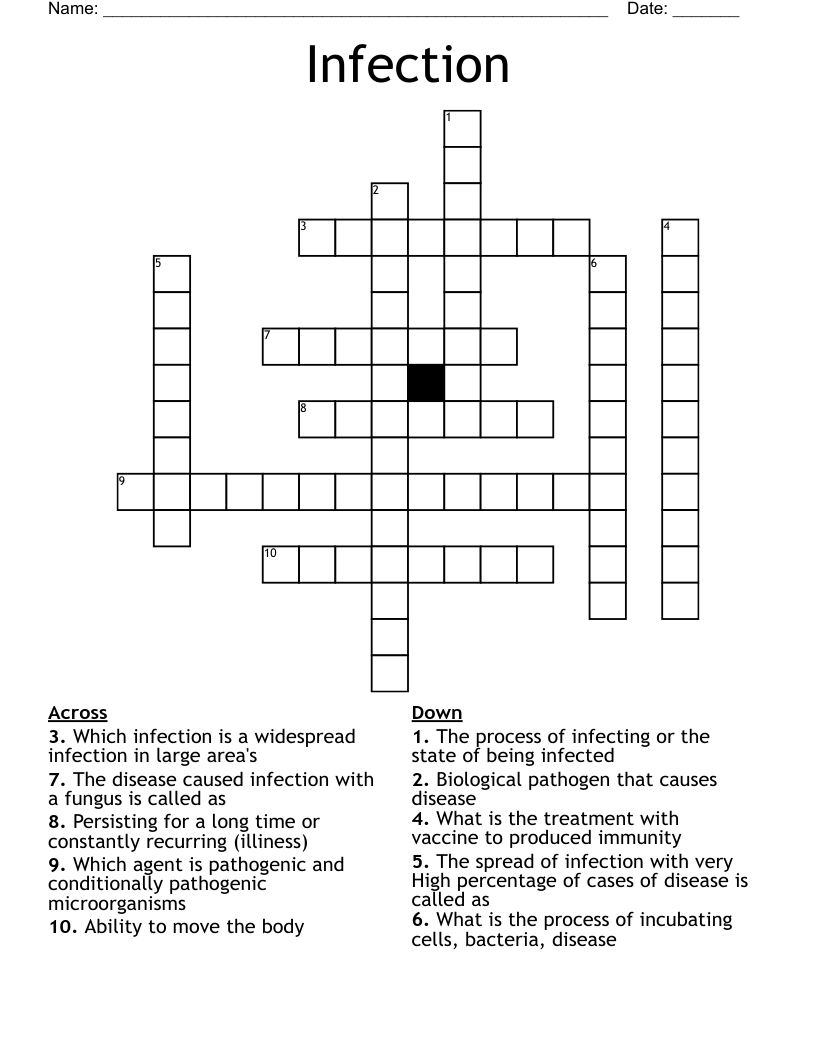 Infection Crossword