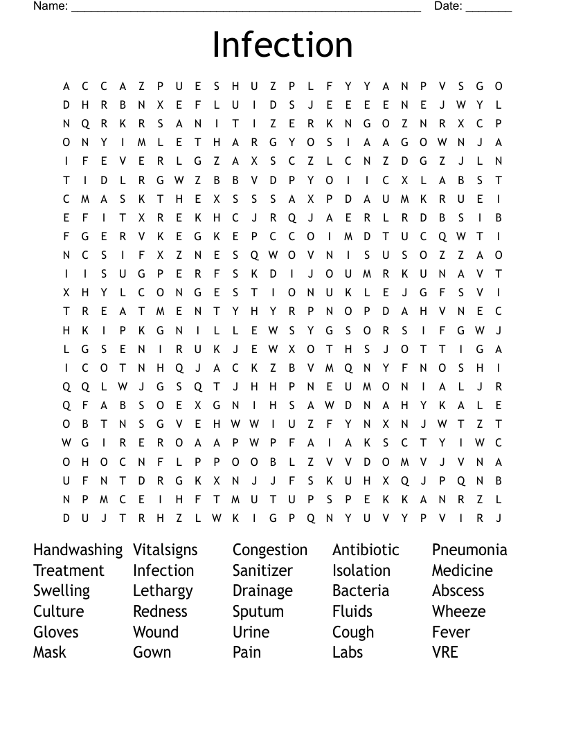 Infection Word Search