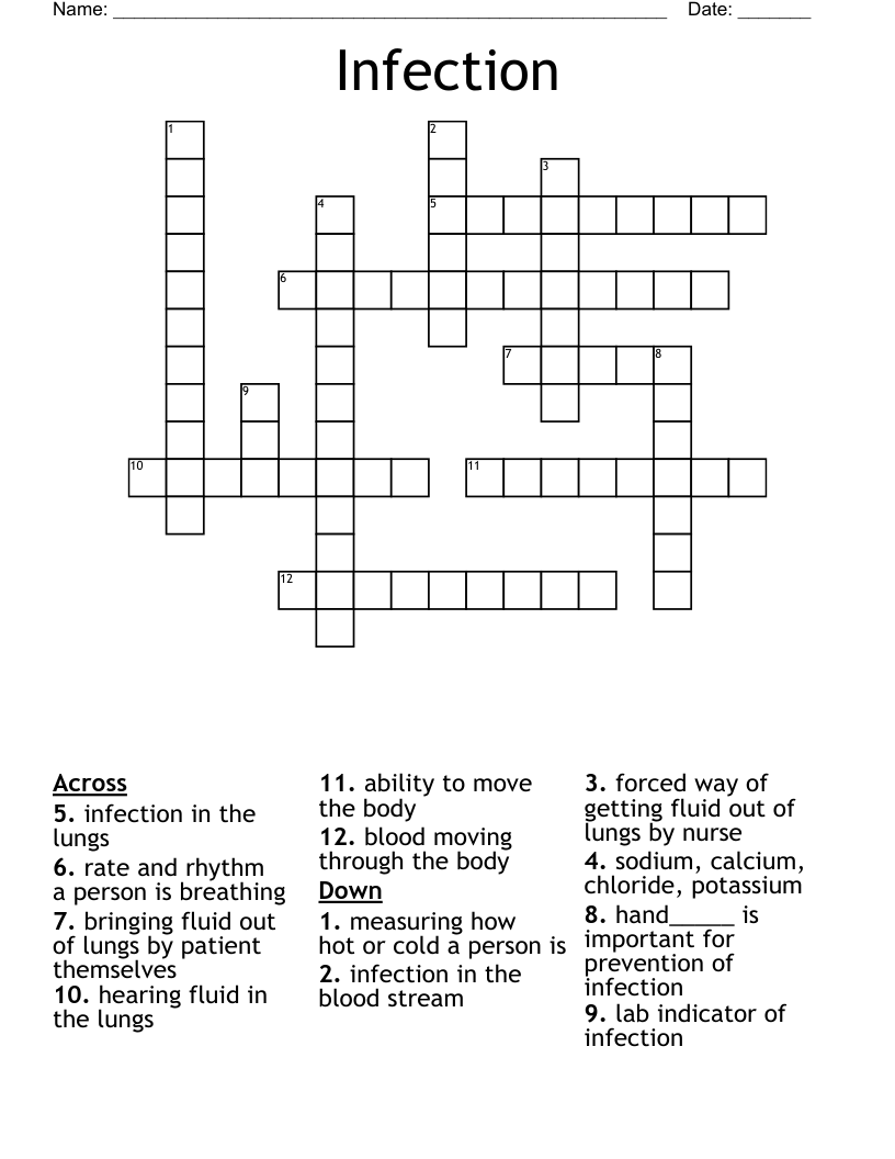 Infection Crossword