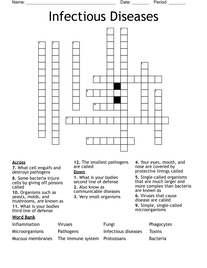 Infectious Diseases Crossword