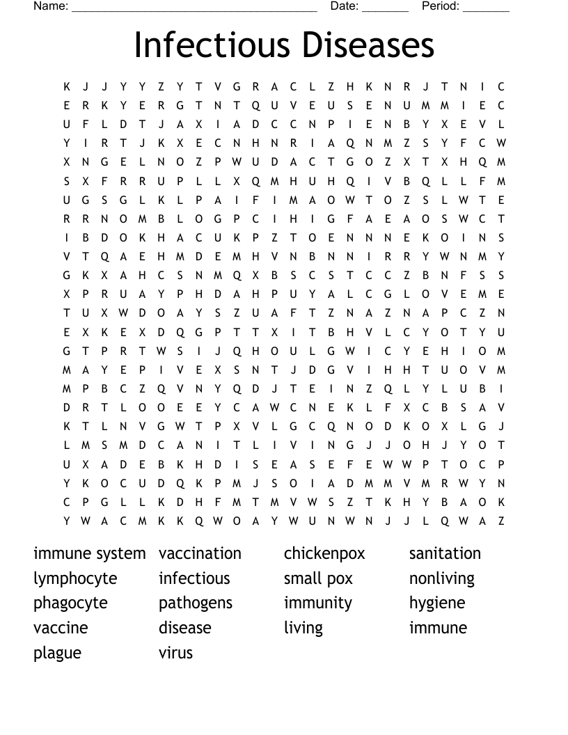 Infectious Diseases Word Search