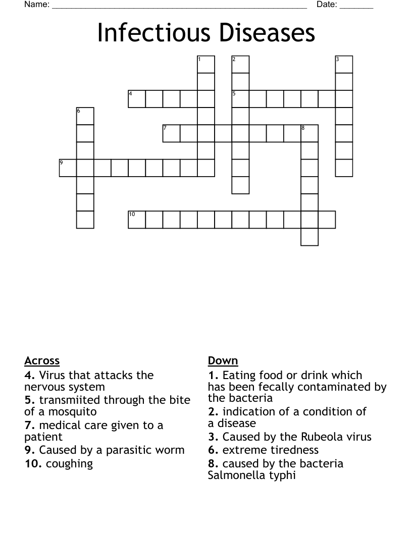 Infectious Diseases Crossword