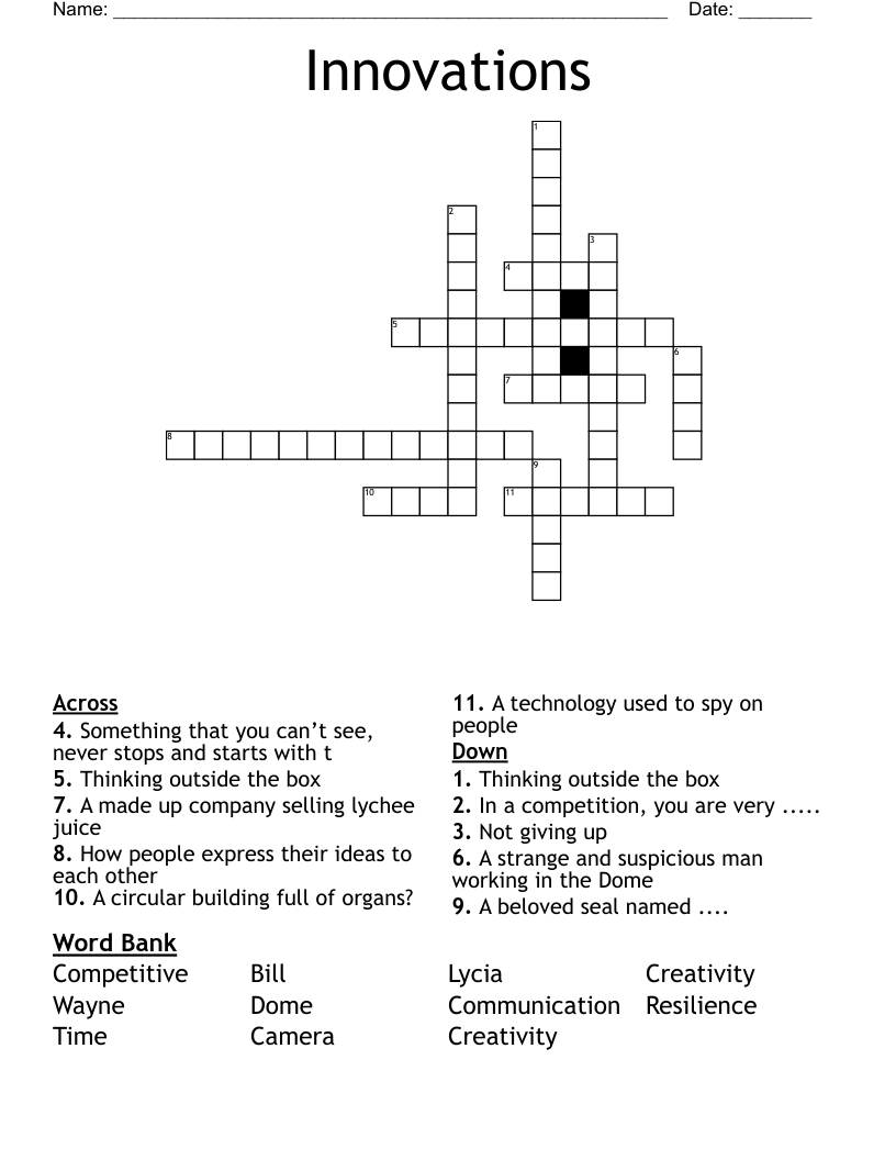 Innovations Crossword