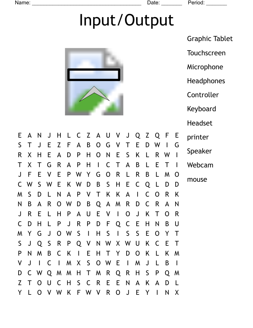 Input/Output Word Search