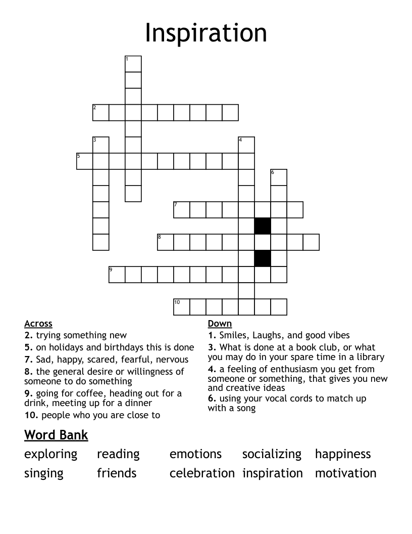 Inspiration Crossword