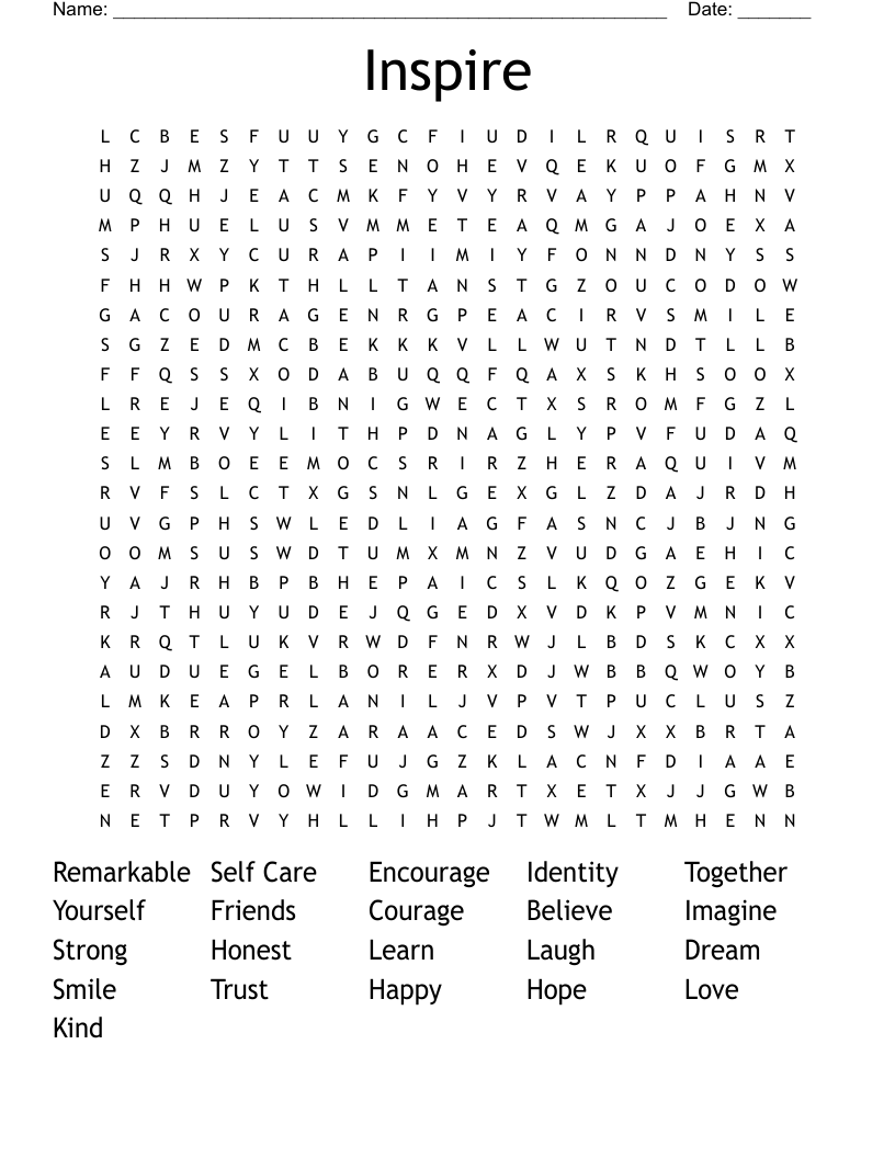 Inspire Word Search