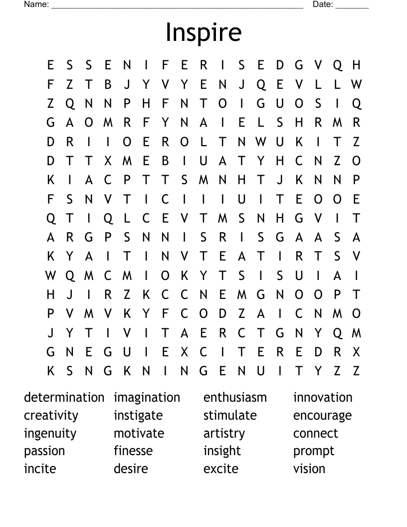Inspire Word Search