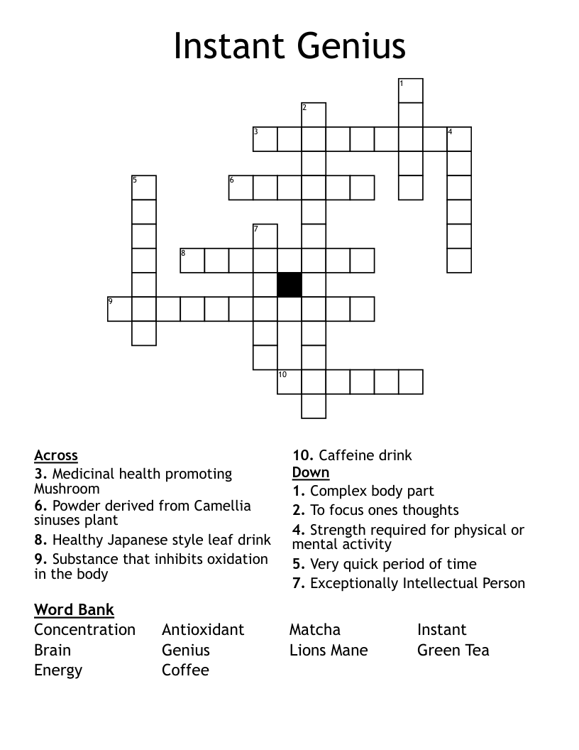 Instant Genius Crossword