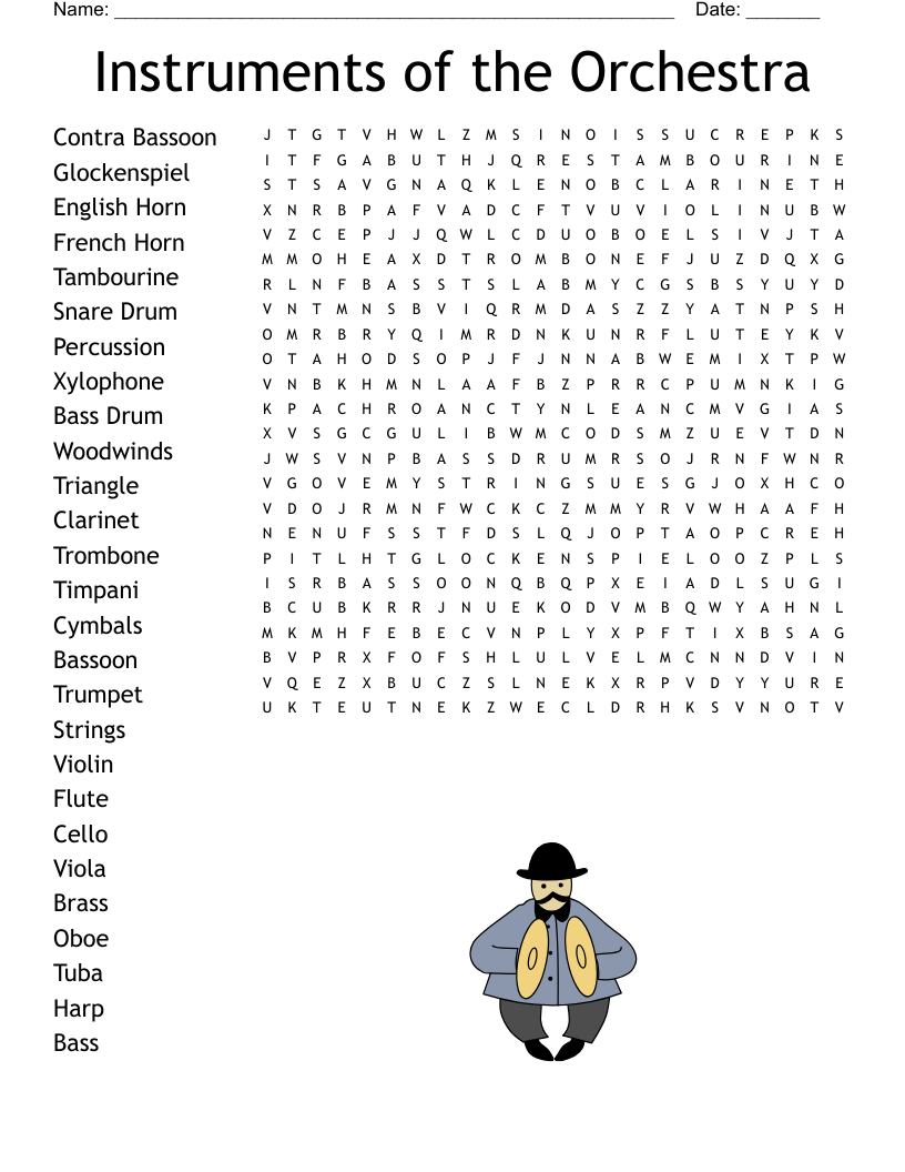 Instruments of the Orchestra Word Search