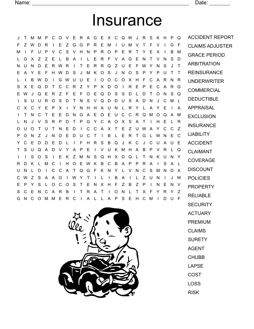 Insurance Word Search