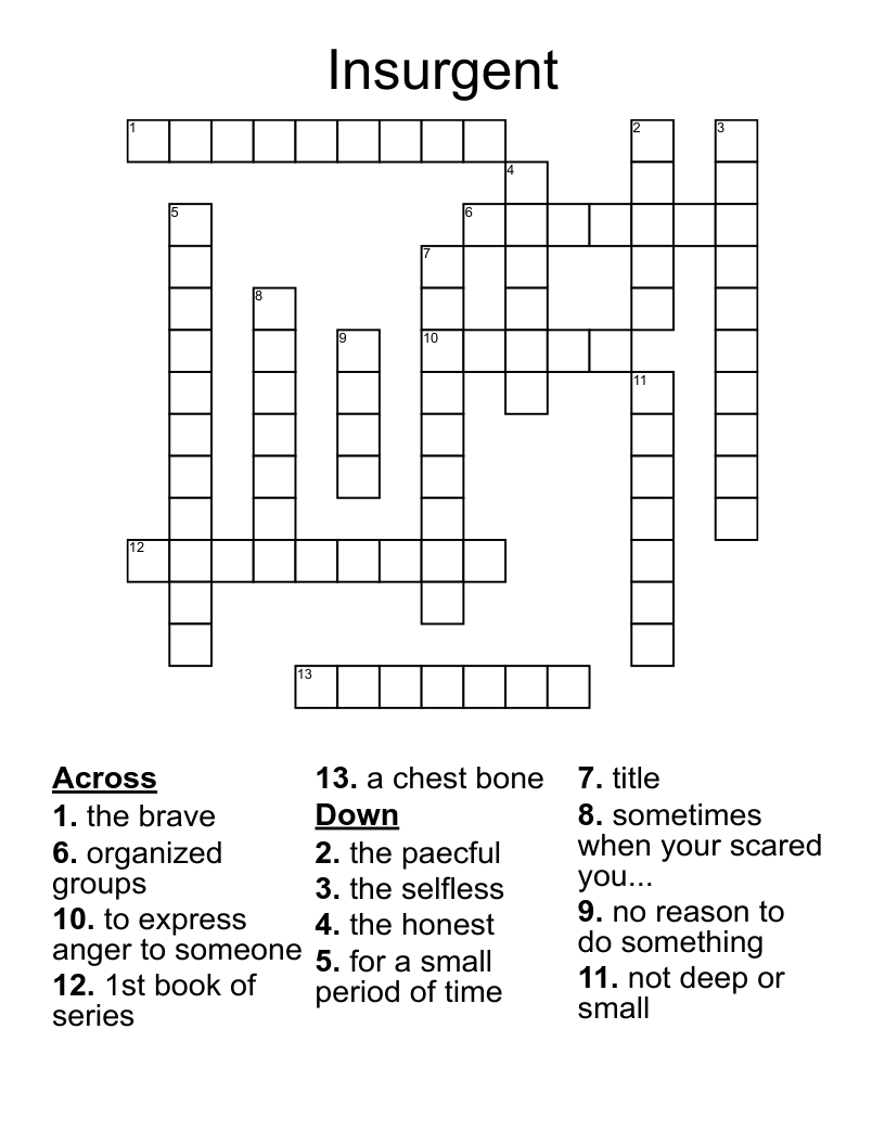 Insurgent Crossword