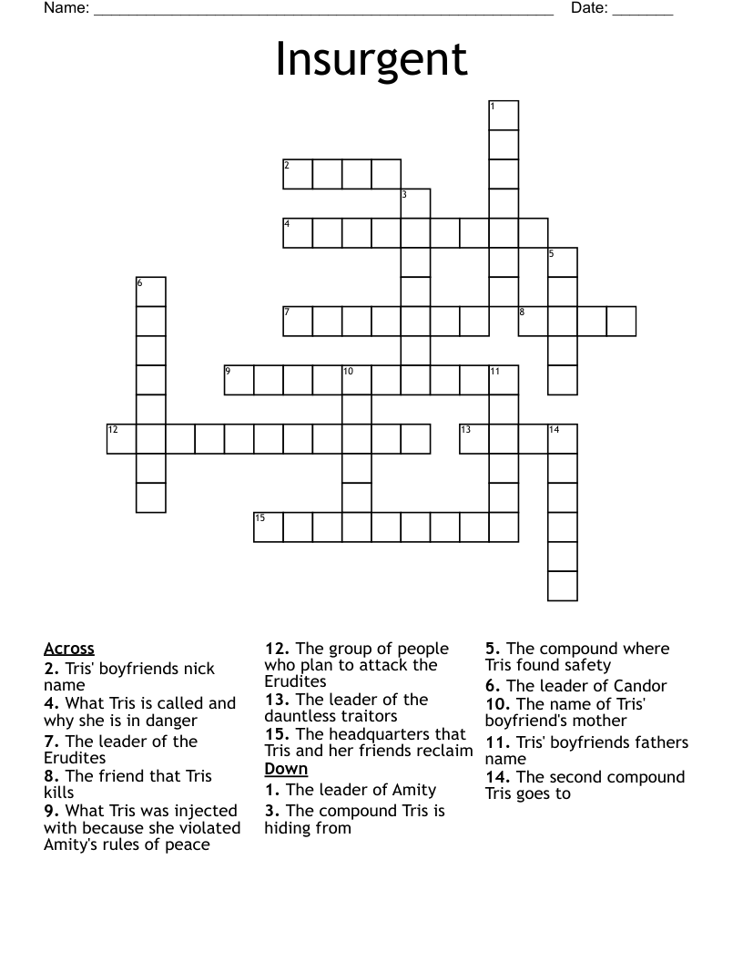 Insurgent Crossword