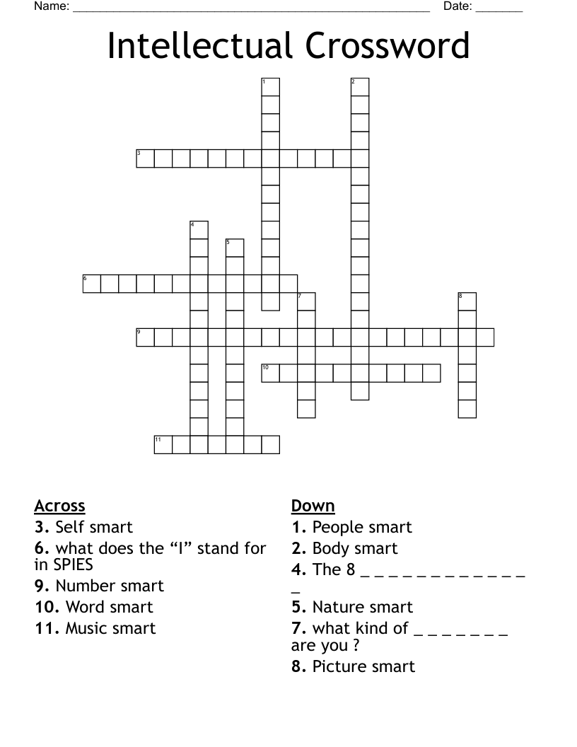 Intellectual Crossword