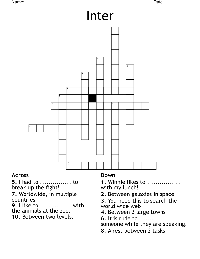 Inter Crossword