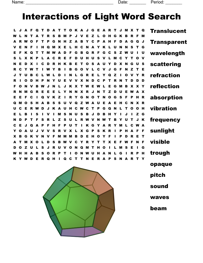 Interactions of Light Word Search 