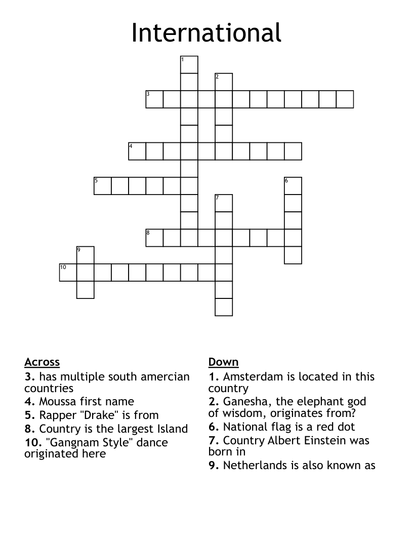 International Crossword