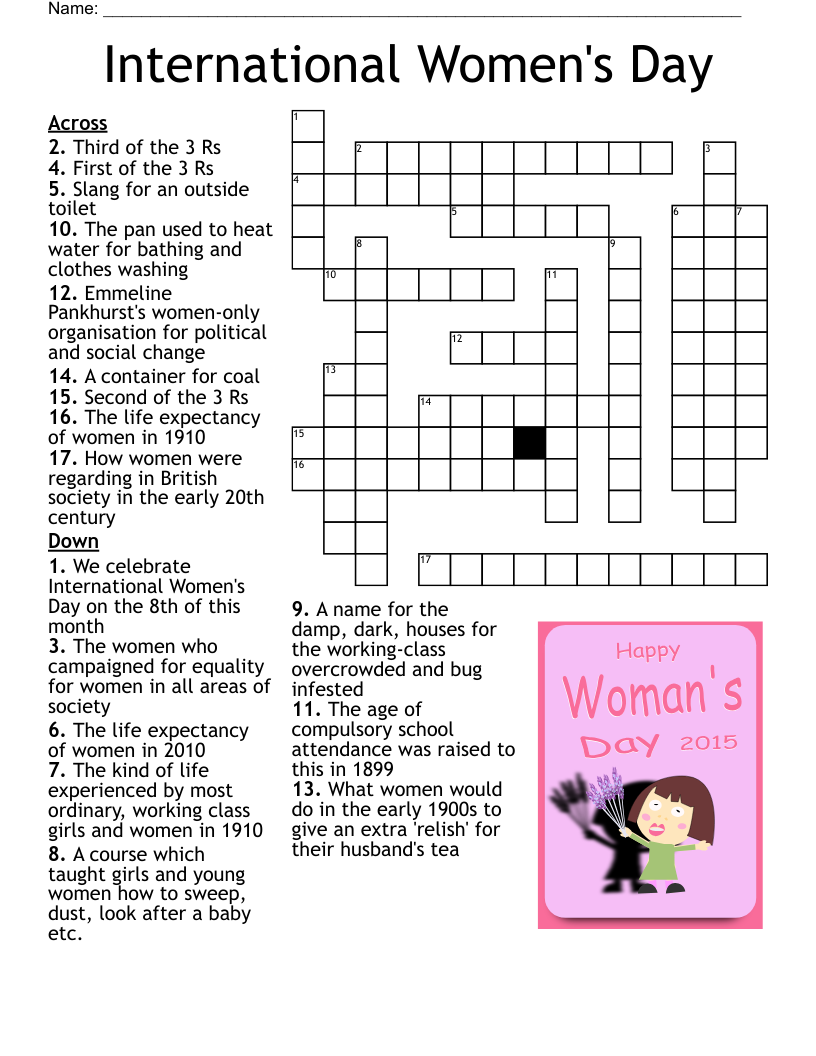 International Women's Day Crossword